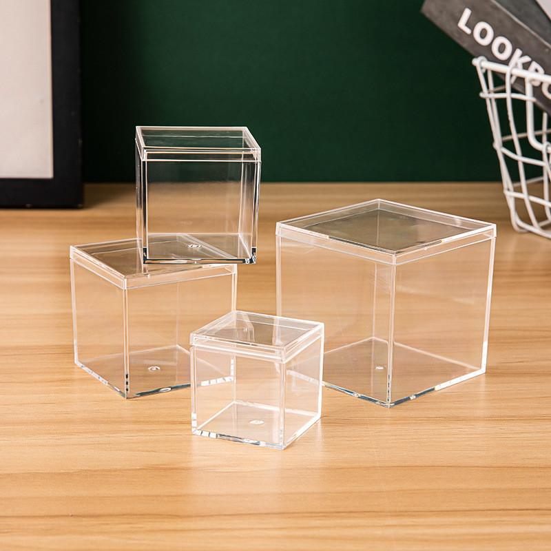 Modern Minimalist Clear Plastic Organizer Container With Lid For Stationery Toys Medicine
