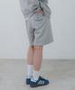 BAKKEN Smile Embroidered Logo Shorts Bk2985_Gray