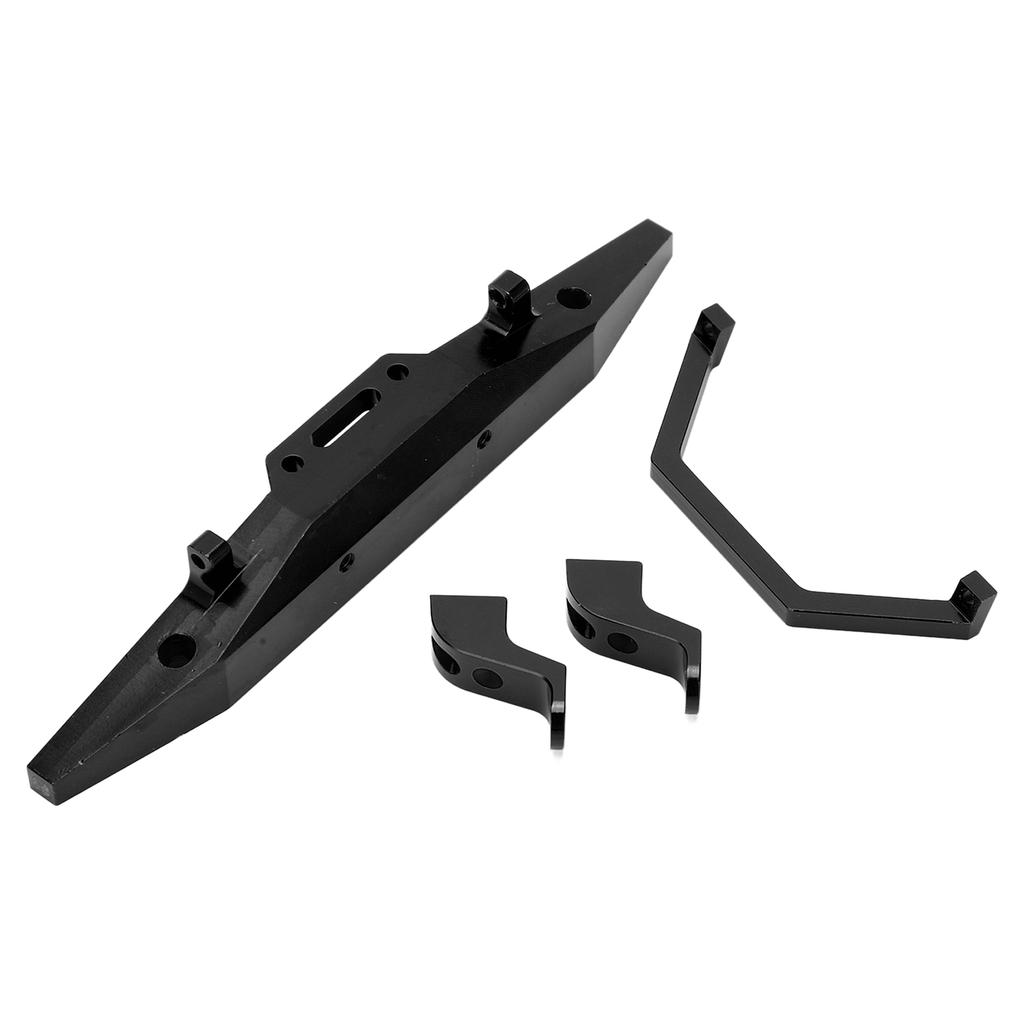 RC Car Front Bumper Metal Aluminium Car Defender with Trailer Buckle for MN D90 1 12 RC Car VehicleBlack