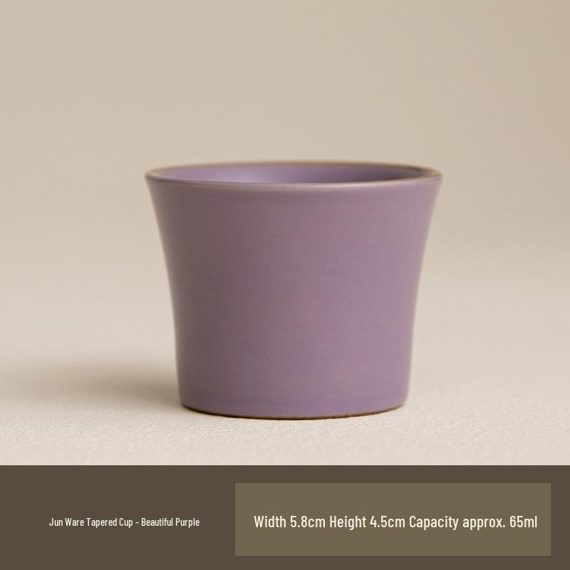

Ru Kiln High-End Ladies Ceramic Teacup Set - Waist-Cinched Hostess Cup 65ml