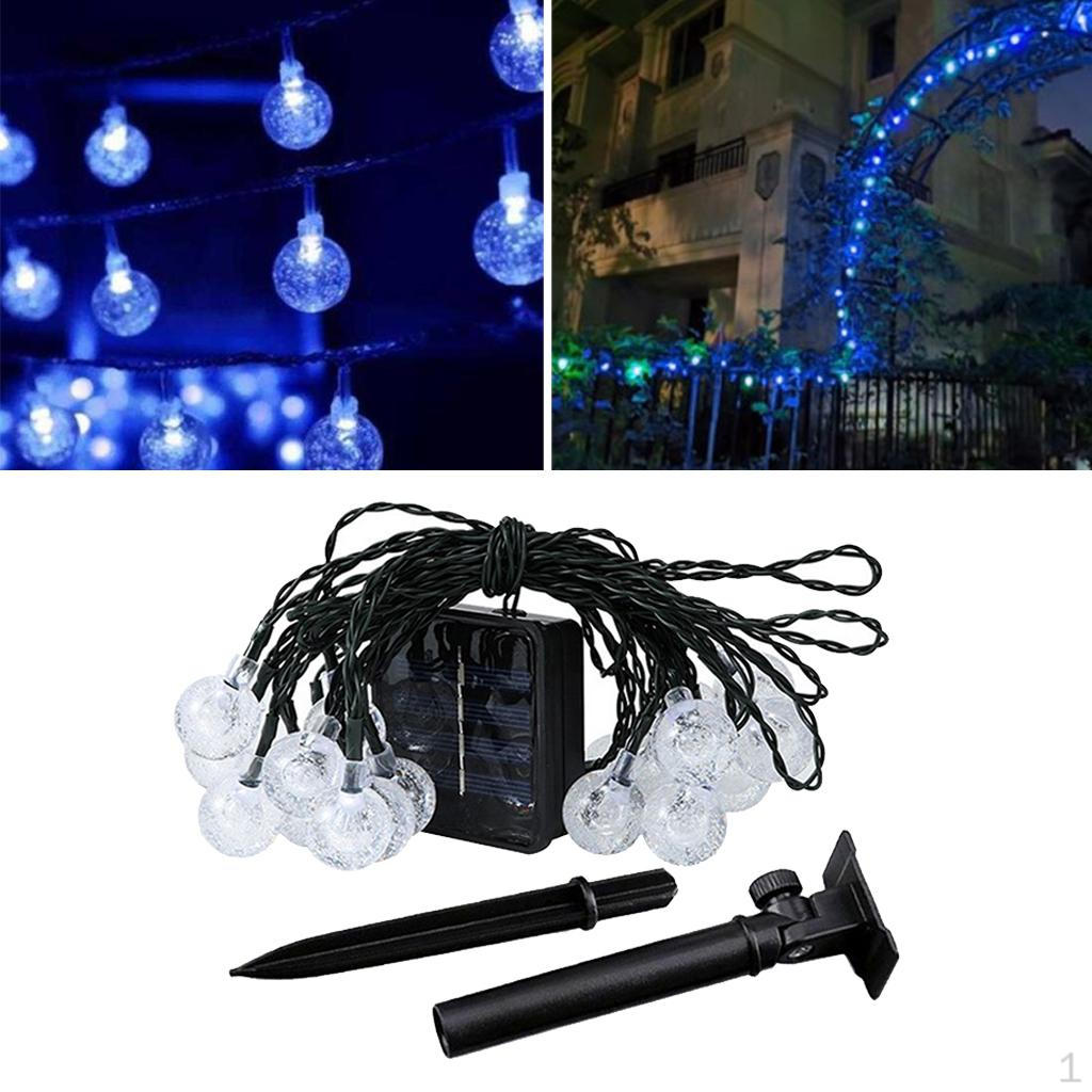 

Фонари, светодиодные 8 режимов, наружные гирлянды Blue 6.5m 30Bulbs
