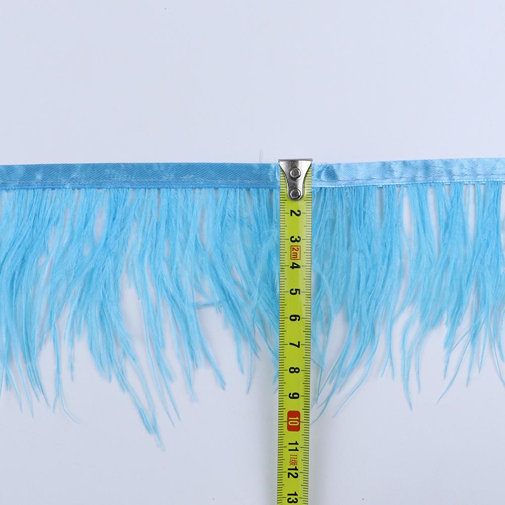 Feather8-10cm Light Purple Ostrich Feather Trims 1m 5m 10m for Crafts High Quality Plume Fringe Cosplay Festivals Clothing Ribbon Decor