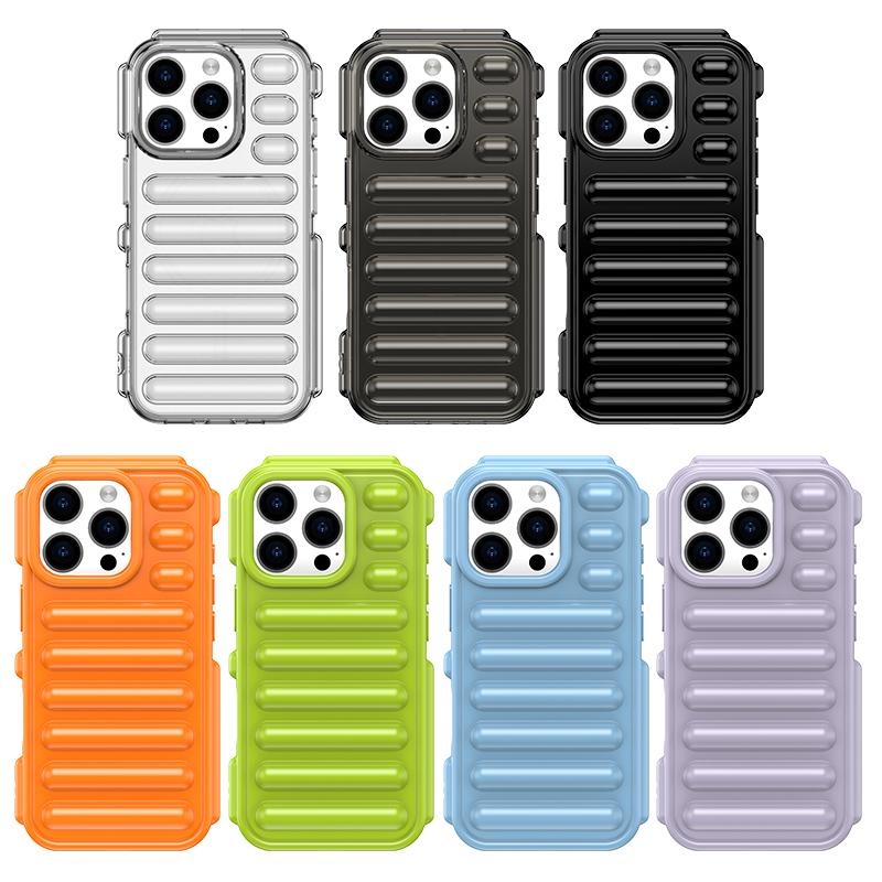 Air Cushion Capsule Armor Phone Case For iPhone 16E 16 15 14 Plus 11 12 13 Pro Max X XS XR Solid Color Soft TPU Shockproof Cover