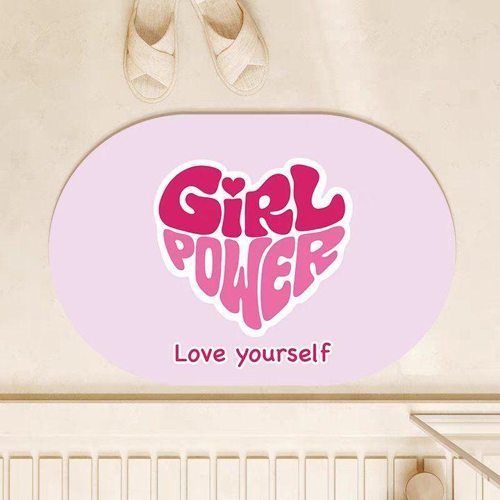 

Любовь ванная комната нескользящий коврик для пола, влагопоглощающая овальная диатомовая грязь, коврик для ванной, быстросохнущий, простой в уходе, грязеотталкивающий 40X60cm 15.7X23.6in