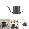 350 Ml Stainless Steel Gooseneck Pour Over Drip Coffee Maker Tea Coffee Cup Pot Black