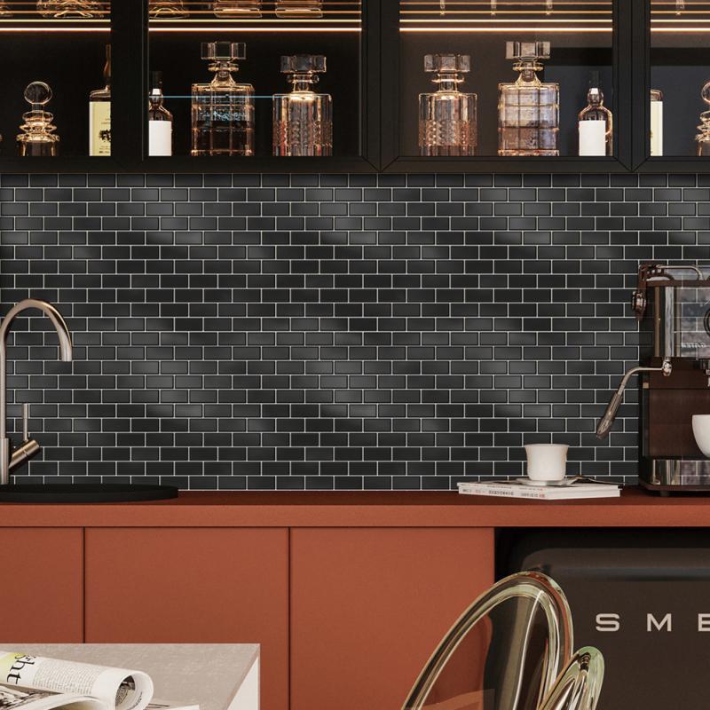 10 Stück 3D-Fliesenaufkleber, selbstklebende, wasserdichte Wandaufkleber für Küche, Badezimmer, Heimdekoration