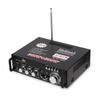 12V/ 220V Mini 2CH LCD Display HIFI Audio Stereo Power Amplifier BT FM Radio Portable Car Home 600W