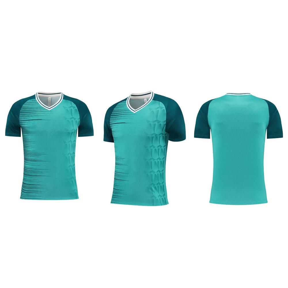 New Football Jersey, Men's Game Training Jersey Set, Children's and Adults' Sports Quick-drying Single-piece Short-sleeved Jersey Customization