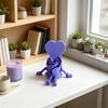 Mother's Day Heart Rose Figurine 3D Printed Articulated Figure with Dangling Legs Sentimental Gift for Mom Grandma Her