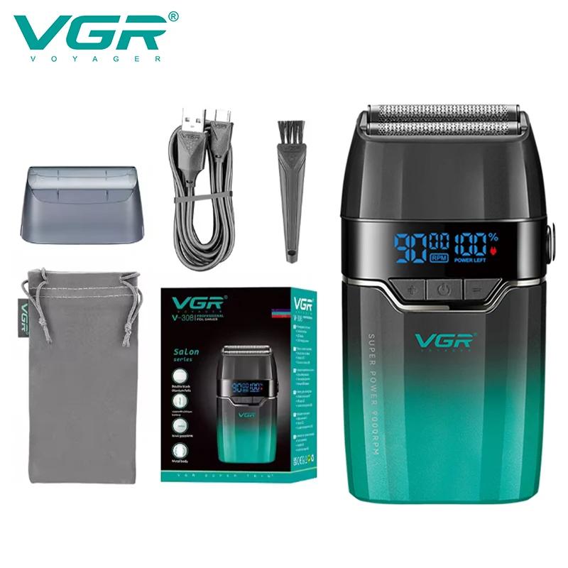 

VGR V-308 Professional Grade Shaver Gradient Metal Body Hair Trimmer Reciprocating Adjustable Alloy Blade Head Deep Cleaning Razor LED Digital Display зелёный