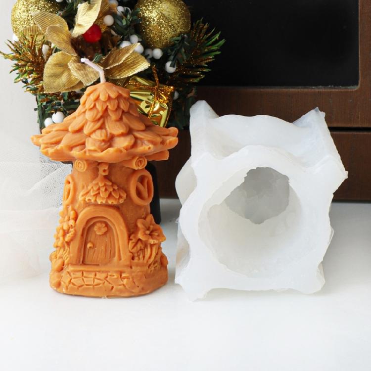 Flexible Silicone Mold Nordic House Shaped Shaped Scented Candle Molds Aromatherapy Mould Practical Jewelry Making Tool