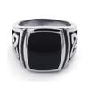 Nordic Viking Celtic Knot Black Stainless Steel Retro Men's Ring