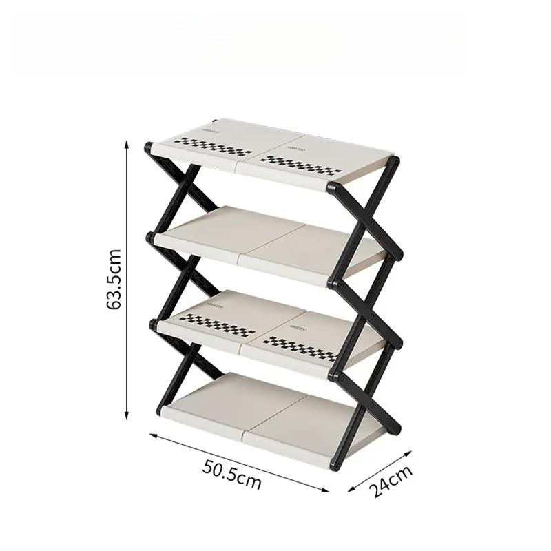 Zusammenklappbares Schuhregal, mehrschichtiges, einfaches Lagerregal, platzsparendes Organizer-Regal, Schuhaufbewahrungsregale für den Eingangstür-Schuhaufhänger