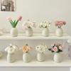 Ceramic Small Vases Desktop Room Ornament Home Living Room Porch Decoration Dry Hydroponics Flower Vase Modern Minimalist Decor