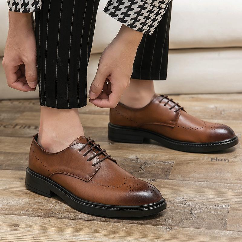 Brock Leder Schuhe Herbst Business Kleid Leder Atmungsaktiv Freizeit High-End Bräutigam Hochzeits Schuhe