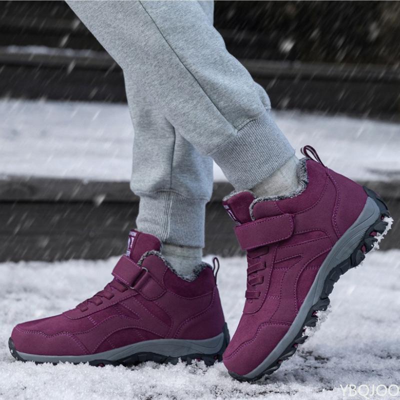 Fashion Winter women's high top thick plus size cotton shoes simple comfortable cold resistant warm daily winter women's boots