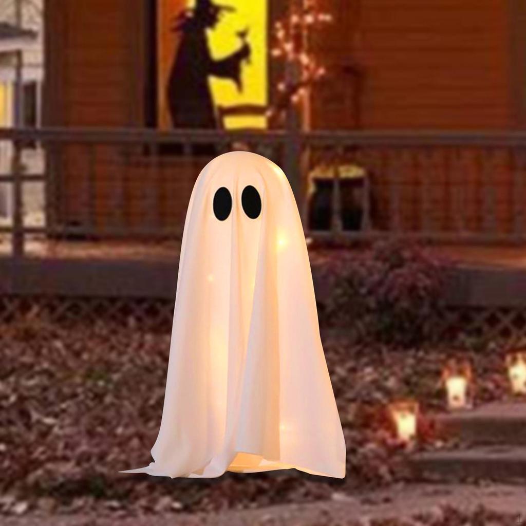 Lighted White Cloth s Decorative Figurine, Halloween Decorations, Spooky with Lights 15x15x50.8cm