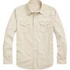 Polo Solid Color Single-Breasted Loose Casual Long Sleeve Shirt Men Shirts Khaki 710907358-003