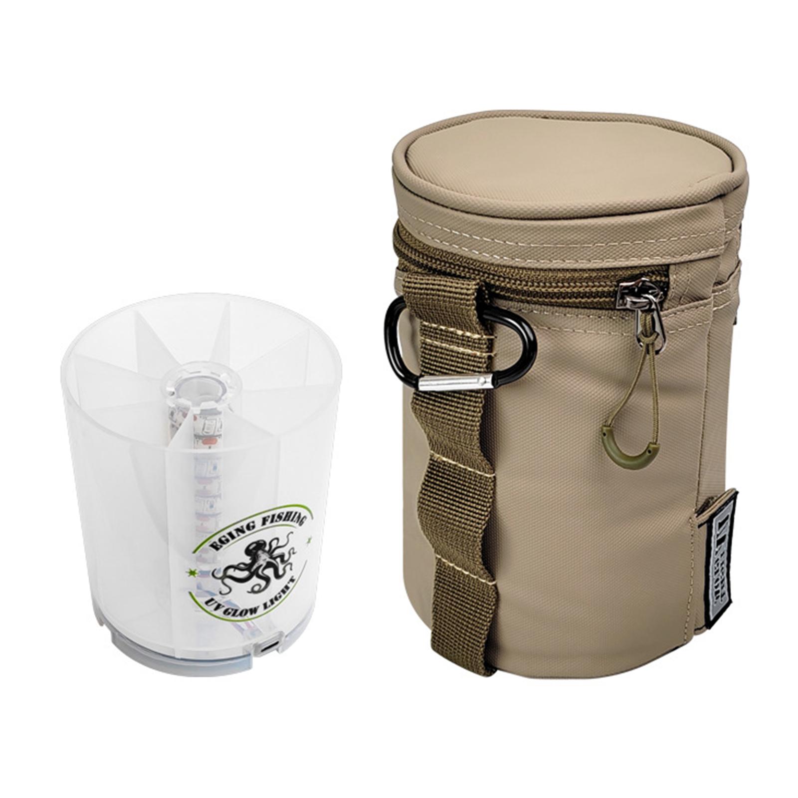 

Fishing Bags and Metal Jig Storage Case with Glow Light Fishing Lure Squid Jig Tackle Organizers Box Bags хакі