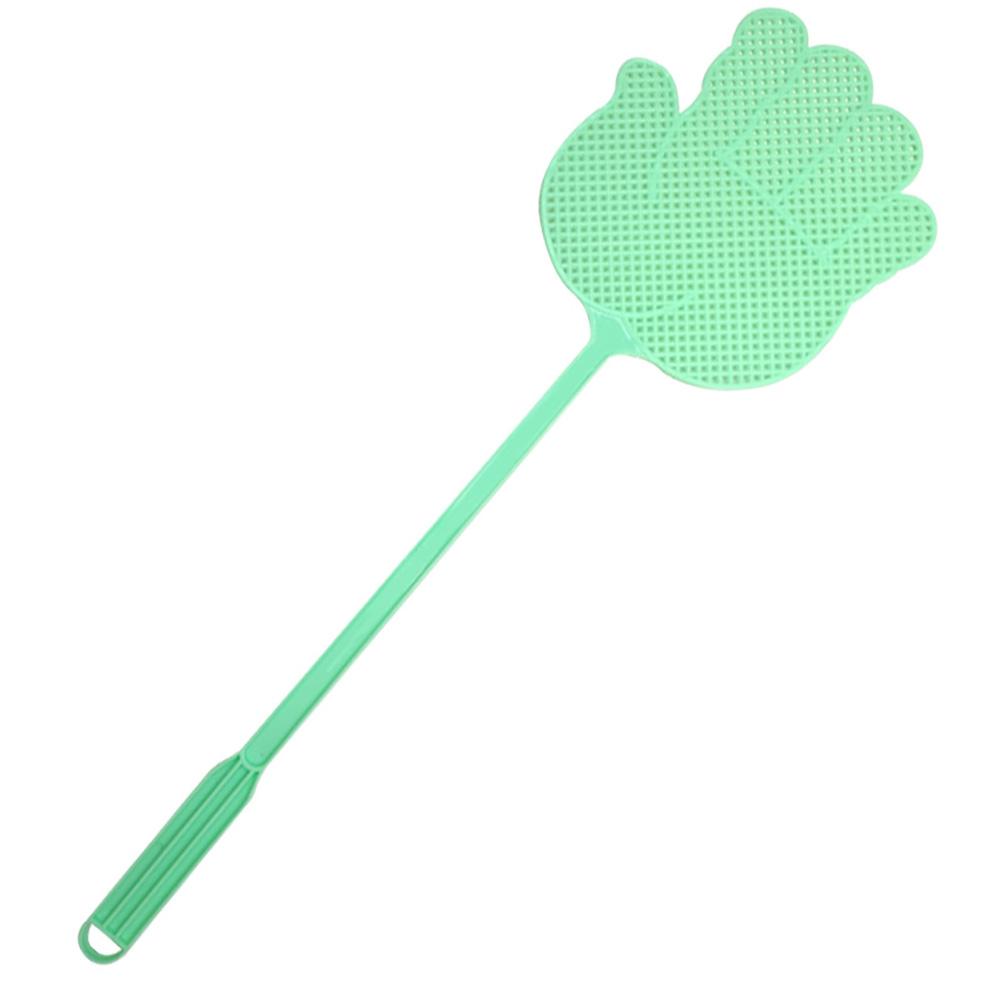 6PCS Multi Colors Plastic Long Handle Fly Swatter Anti Pest Tool