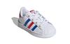 Adidas Originals Superstar Collection Abrasion Resistant Low top Toddler Shoes White Blue Red Infant And Toddler FV3691