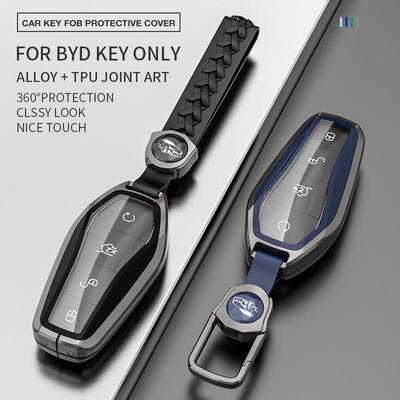 Compatible Key Case for 21 BYD Models: Tang, Song, Yuan, Qin Plus DMI, EV Car Key Shell with Buckle