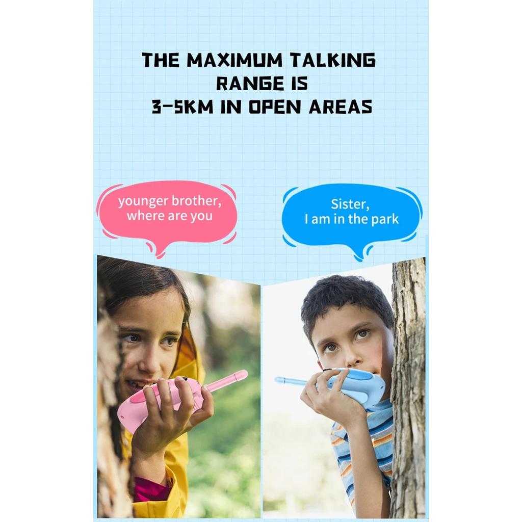 2er-Pack Walkie-Talkies für Kinderspielzeug, wiederaufladbarer Akku, Walkie-Talkie, 22 Kanäle, 2-Wege-Radio, 3 km lange Reichweite, für Kindergeschenke