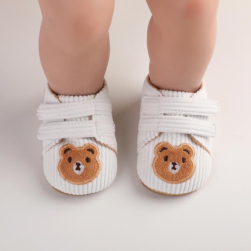 Trendy Corduroy Cartoon Baby Walker Shoes with Non-slip Soft Soles - Ideal Pre-walking Footwear (Style 2216)