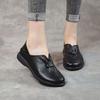 Literary and retro women's single shoes, genuine leather soft-soled mother shoes, flat-soled casual middle-aged and comfortable leather shoes