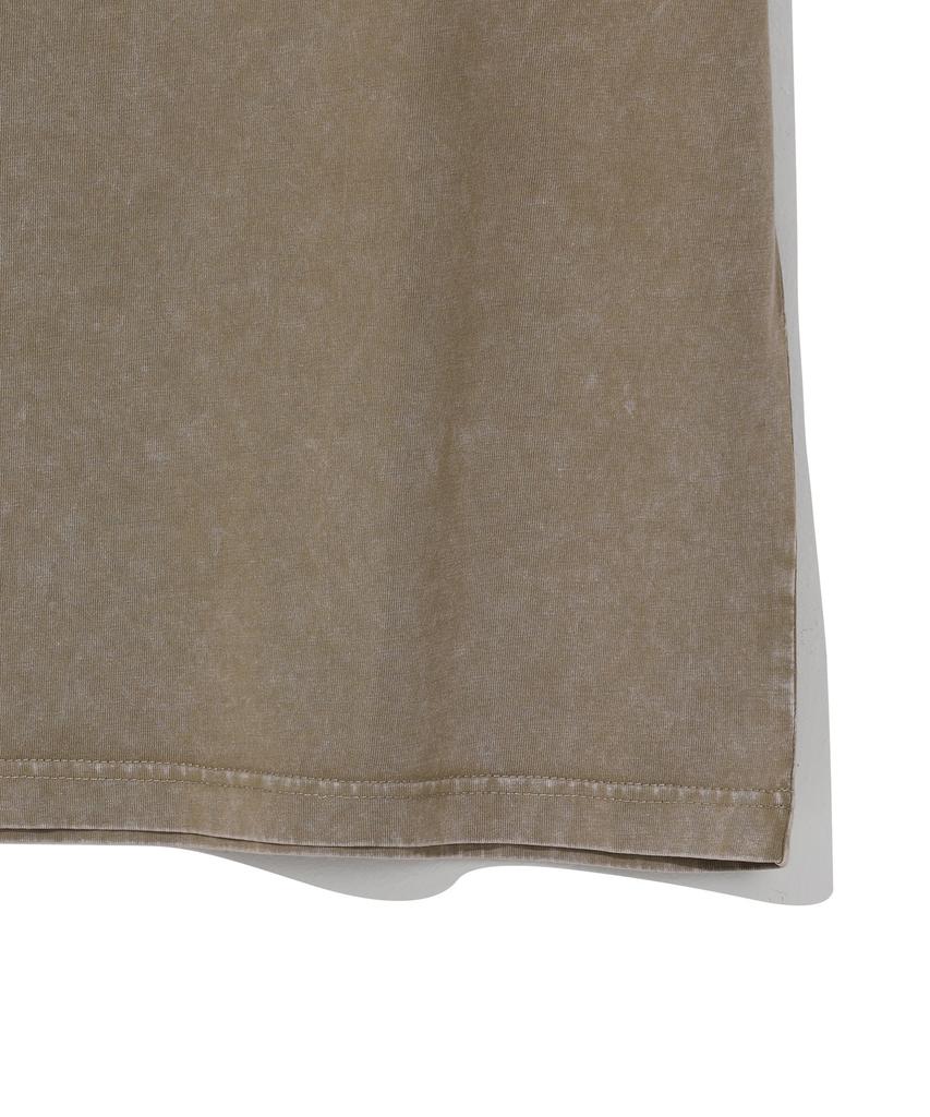 BEENTRILL Arch Logo Hashtag Pigment T-Shirt (Khaki)