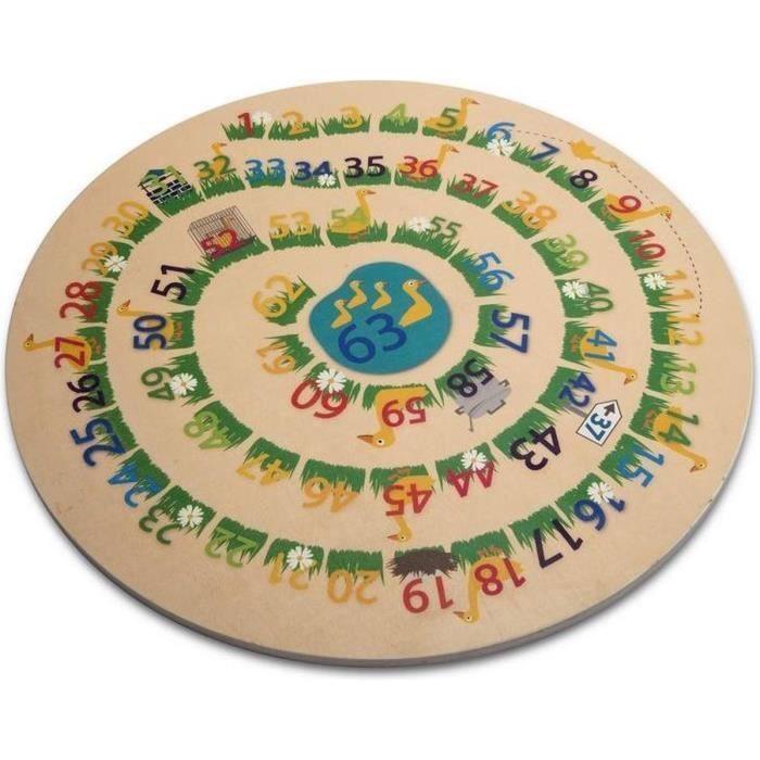 3-in-1 Board Game - Game of the Goose, Tock and Ludo - Wooden Board Game