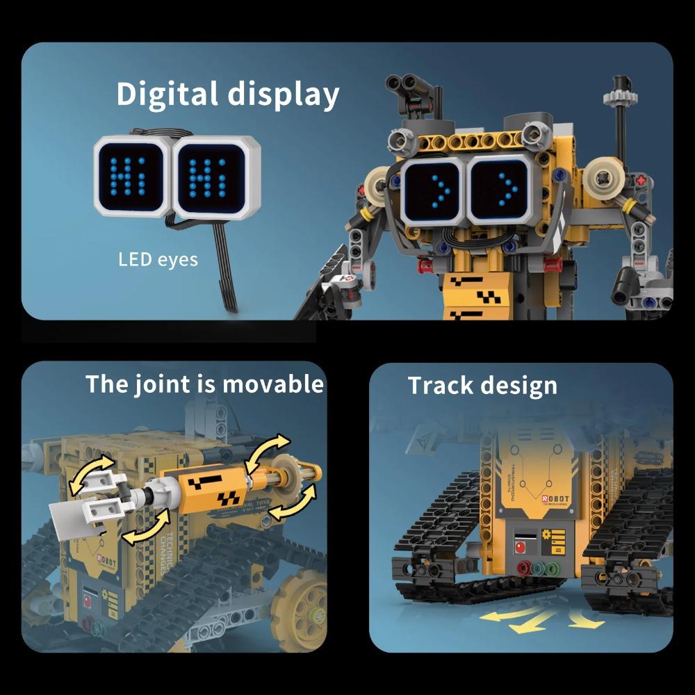 5-in-1 robot programming remote control building blocks, transformable robot model ornaments, children's holiday gifts, DIY toys