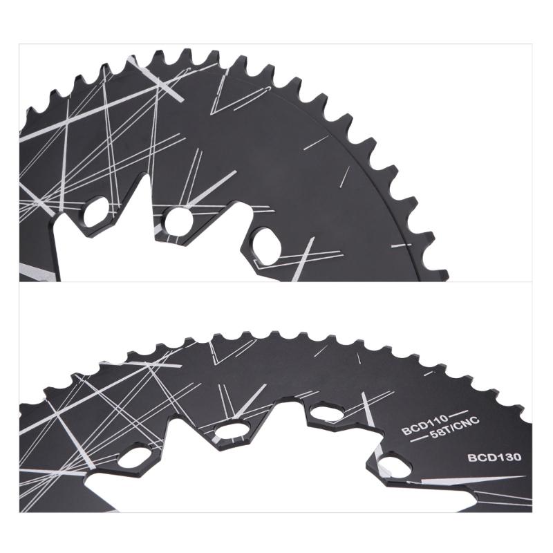 Falträder Kettenblatt 52Z/54Z/56Z/58Z/60Z Kettenblatt Schmale Breite Zähne Kettenrad Aluminiumlegierung Fahrräder Kettenblatt