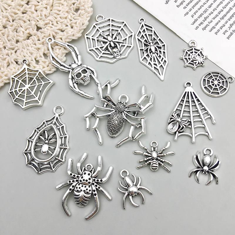 

Vintage Halloween Spider Pendant Set - DIY Jewelry Alloy Accessory