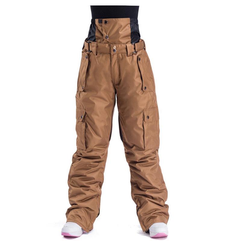 

Men s and Women s Quilted Ski Pants: Windproof and Waterproof for Snowboarding and Skiing Double Extra Large темно-коричневого