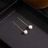 Silver Needle Natural Pearl Tassel Luxury Earrings for Women