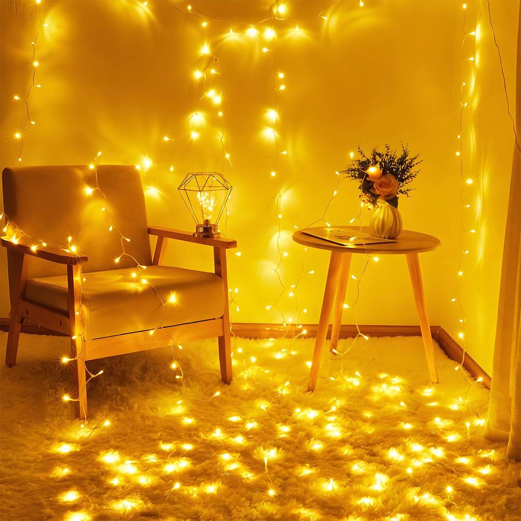 AKISOT Christmas LED Illumination Lights for Outdoor Use, Waterproof, 33m (300 Bulbs), 50m (400 Bulbs), 100m (500 Bulbs), 100m (800 Bulbs), LED