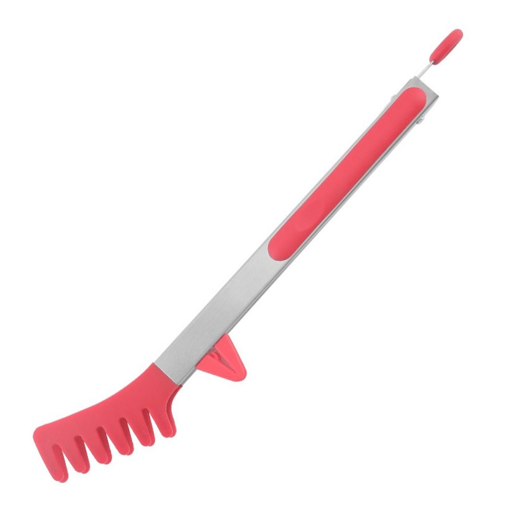 Non-Stick Coating Kitchen Tongs Silicone Cooking Serving Tongs Noodles Pasta Clips  BBQ