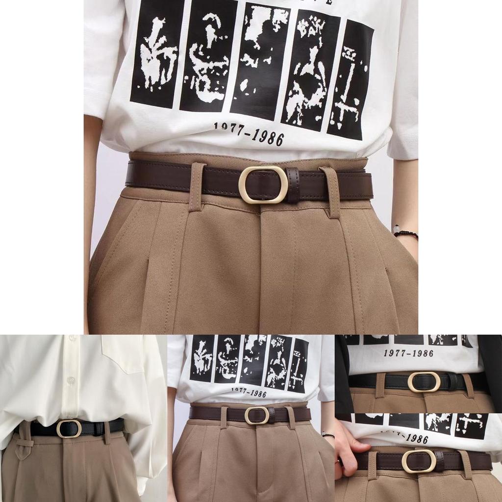 Versatile No Womens Hole Belt In Round Gold Black And Coffee Perfect For Style Student