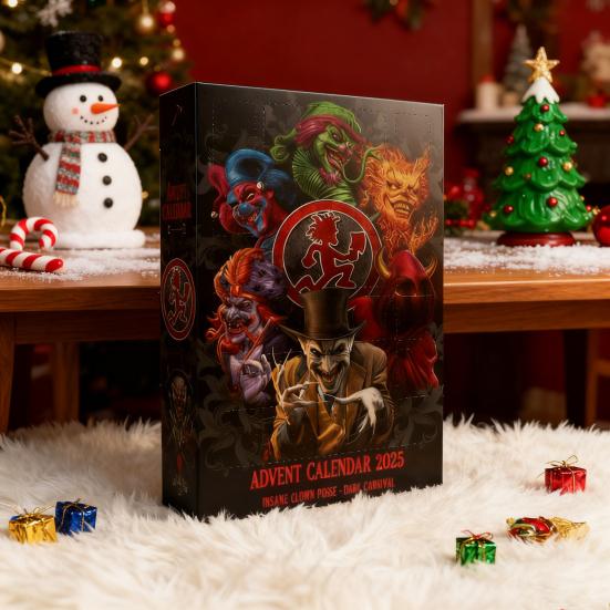 2025 Crazy Clowns Advent Calendar Box Acrylic Pendant Dark Carnival Christmas