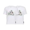 Adidas Alphabet Logo Print Short Sleeve T-Shirt Men Tops White HC4456
