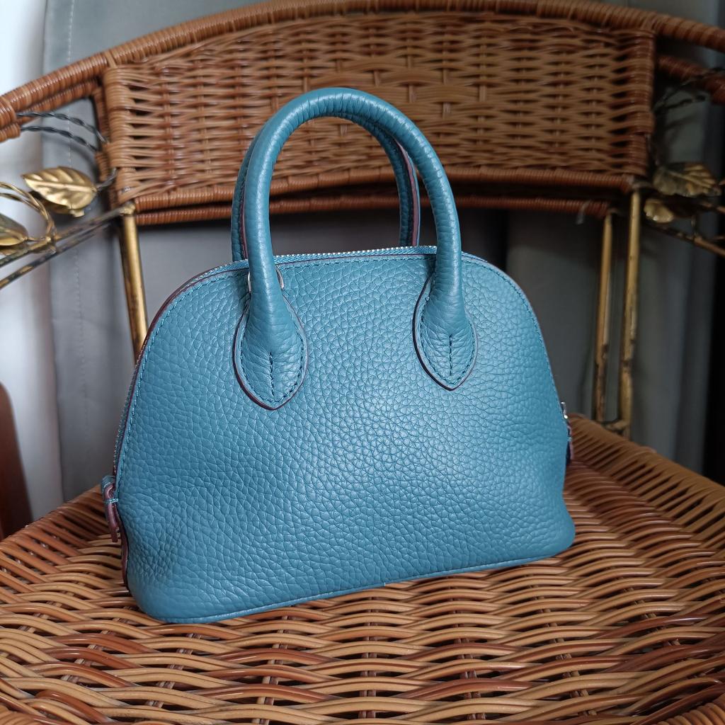 Handheld Crossbody Bowling Bag Neue Bolide Bag Reißverschluss Mini Head Leder Umhängetasche Klassische Shell Bag