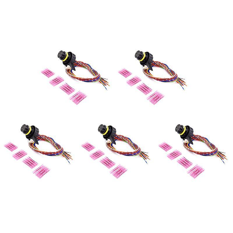 

5X External Harness Repair Kit Pigtail Wiring Plug In Connector For Ford 6R80 GM 6L80 6L90 350-0168