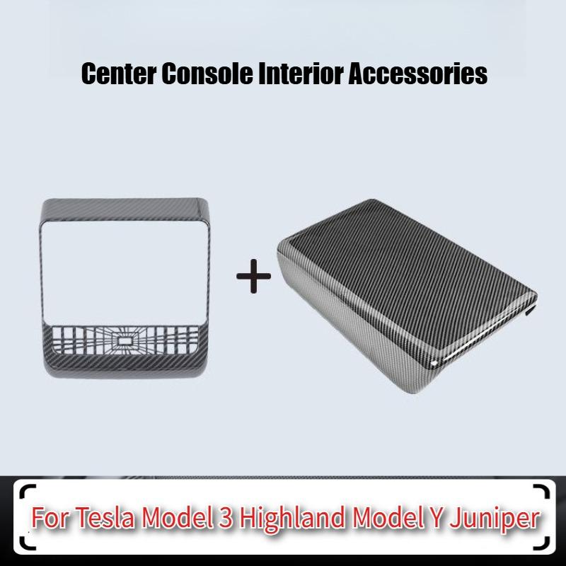 For Tesla Model 3+ Model Y Juniper 2025 Accessories Center Console Armrest Box Back Conditioner Outlet Filter Grille Protector