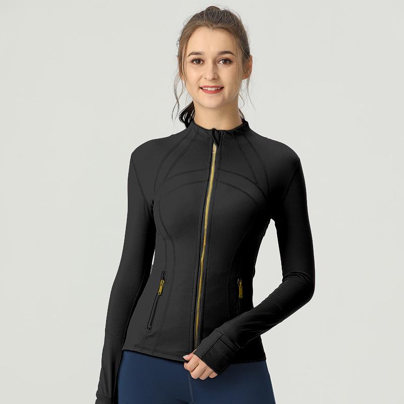Women's Slim-Fit Double-Sided Brushed Yoga Jacket