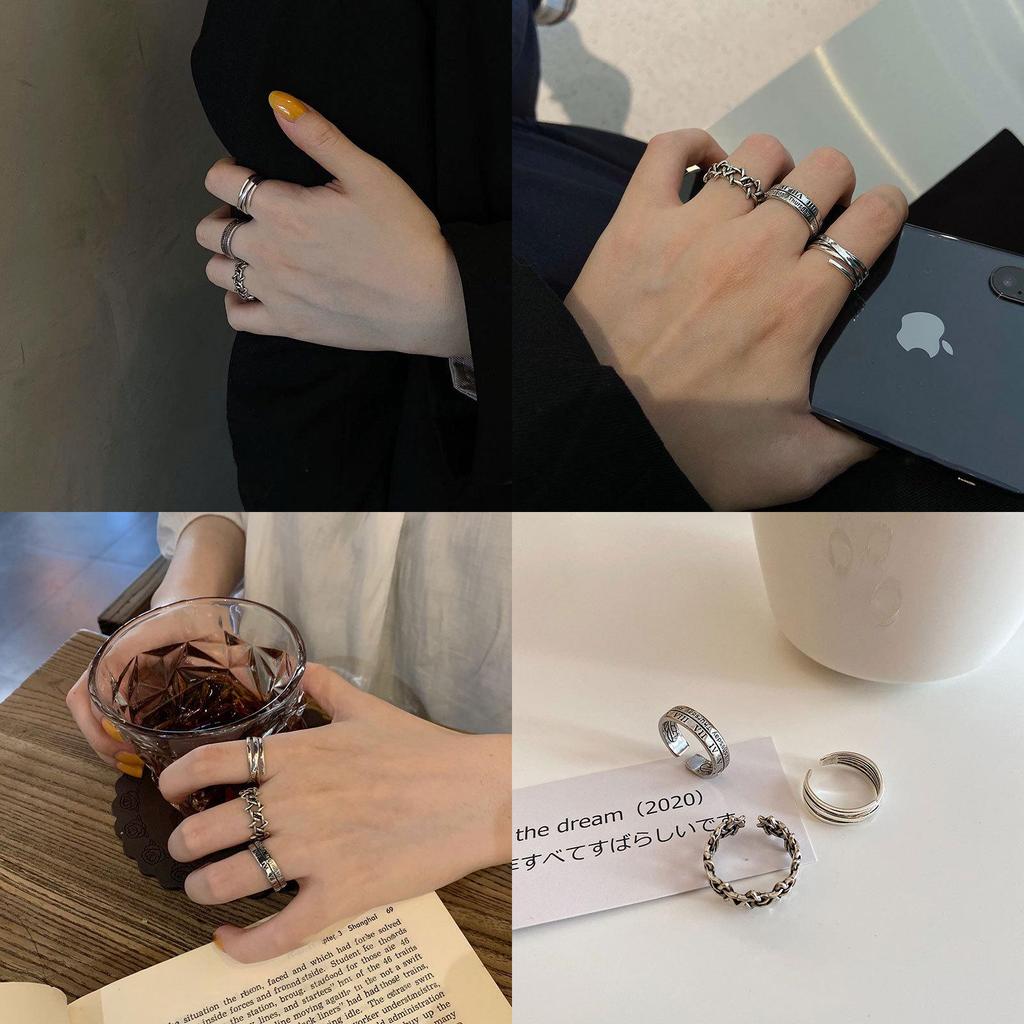925 Sterling Silver Ring For Women Featuring Unique Hip Hop Open Design With Roman Numerals