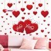 M-Heart Shaped Wall Window Stickers Valentine's Day Festive Party Wedding Atmosphere Decorations For Home Party Shop Restaurant