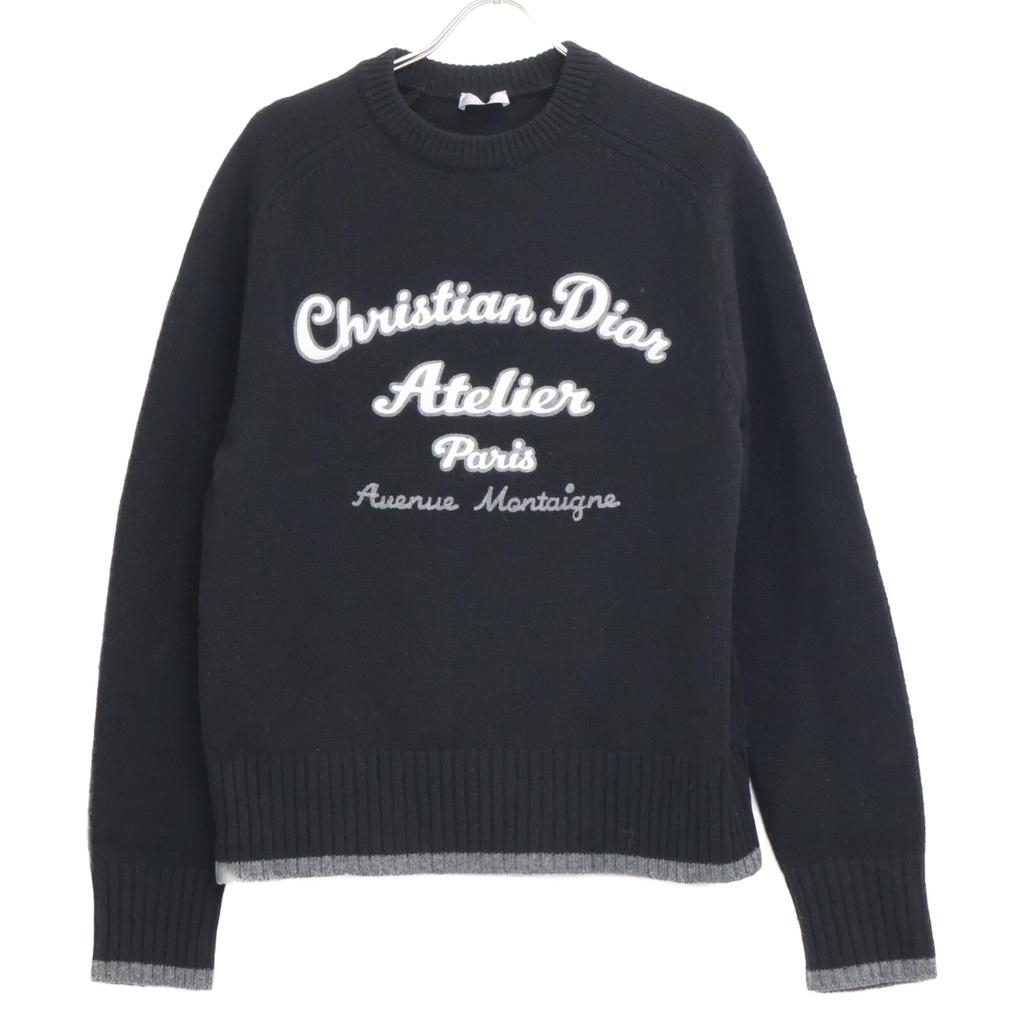 Dior Czarne 213M640AT298 Atelier Haftowane Dzianinowe topy M czarnyUżywany