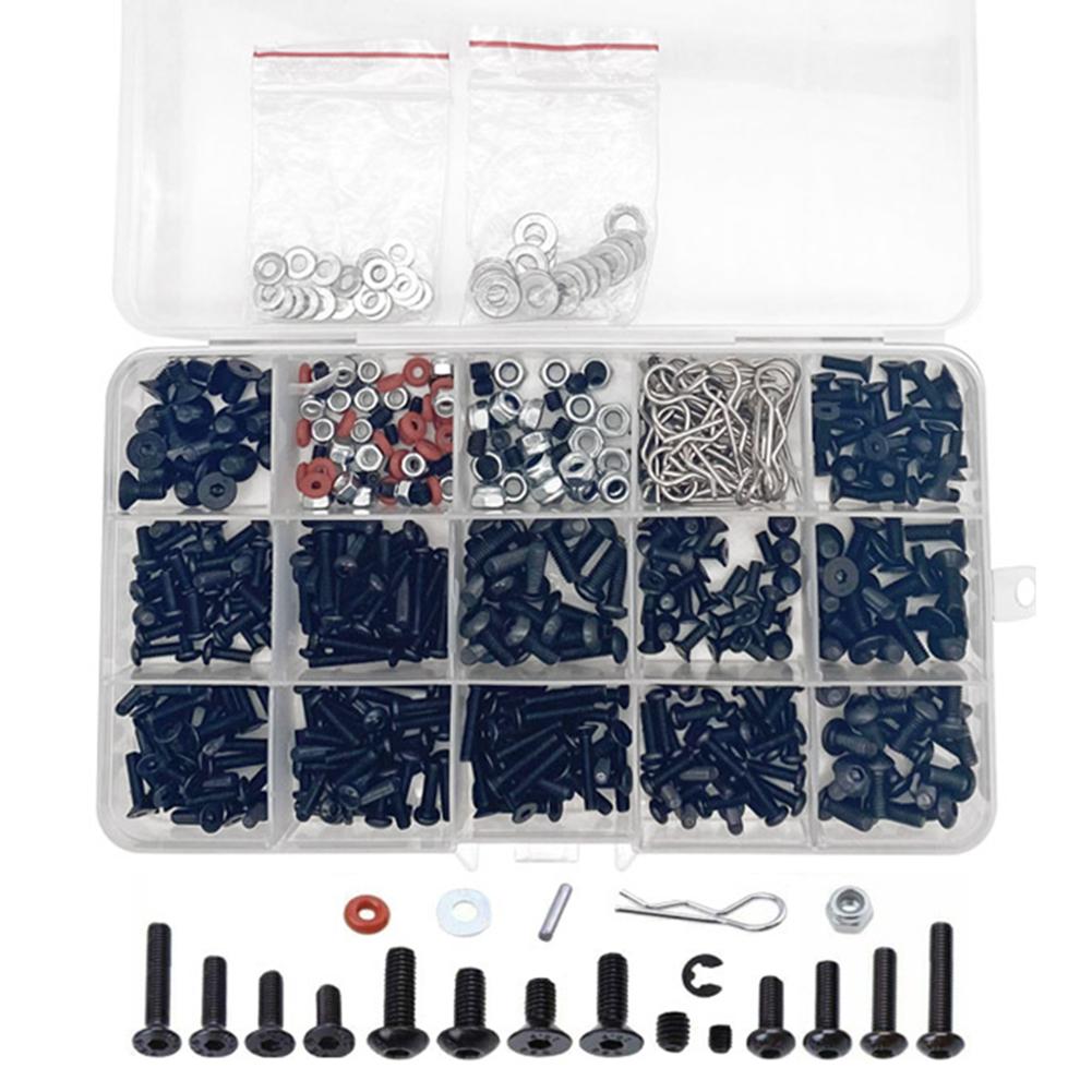 520PCS Boxed RC Screws Kit RC Model Car Short Truck Fastening Accessories Set For All Sizes Of Screws For RC Models