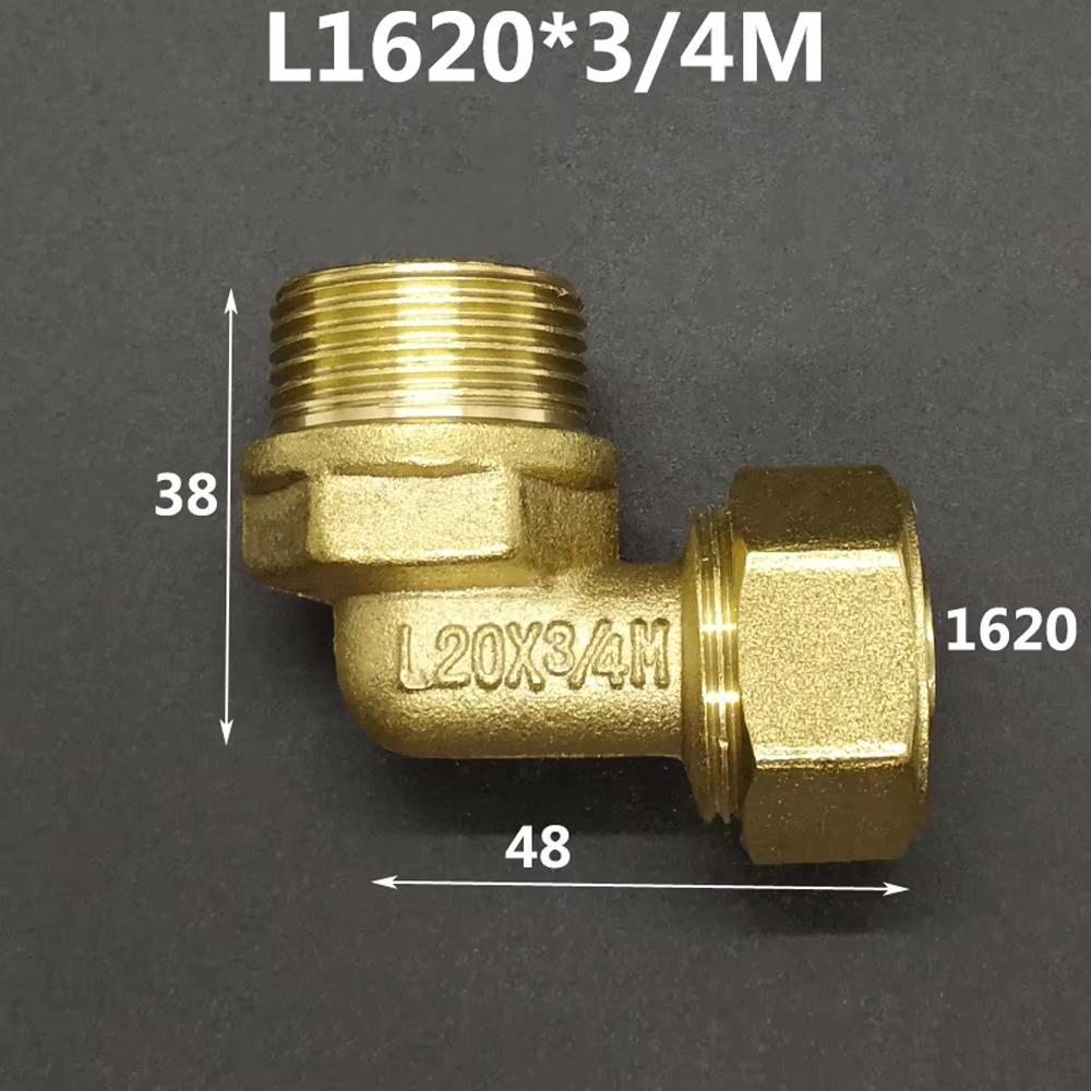 Brass DN15 DN20 Male/Female Thread Elbow Pex 1216/1418/1620 Pipe Fitting Aluminum Plastic Pipe Fittings for Floor Heating